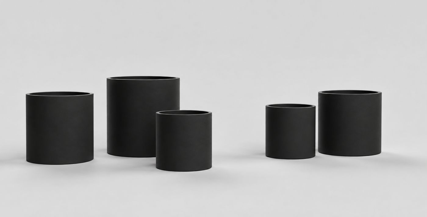 A set of charcoal pots